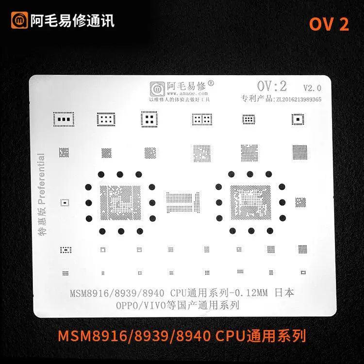 Amaoe BGA Reballing Stencil For Oppo Vivo CPU OV1-OV6 - Image 2