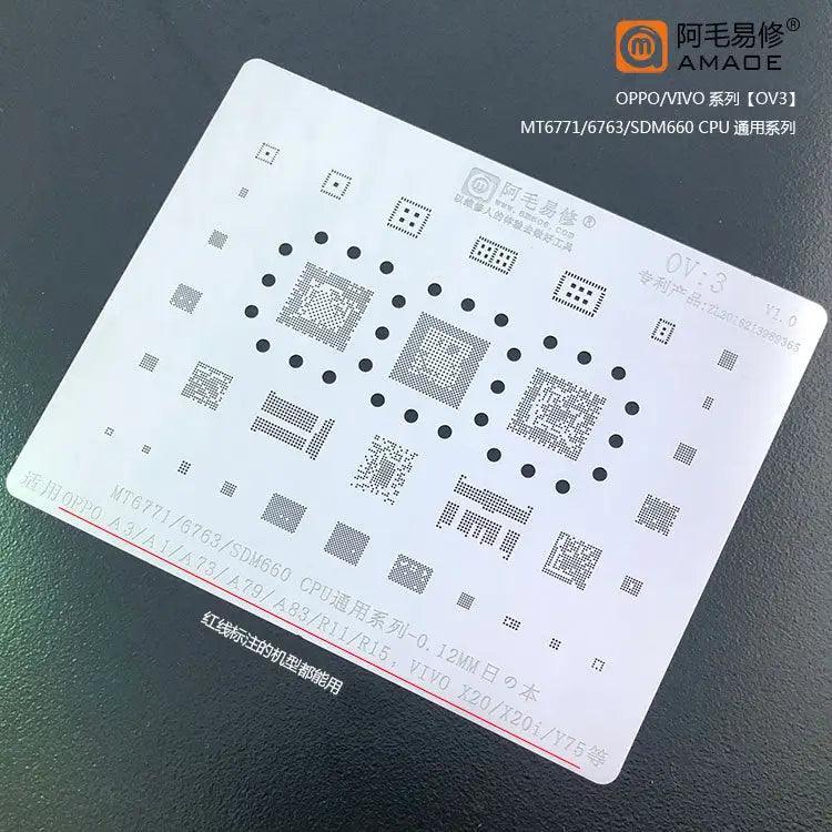 Amaoe BGA Reballing Stencil For Oppo Vivo CPU OV1-OV6 - Image 3