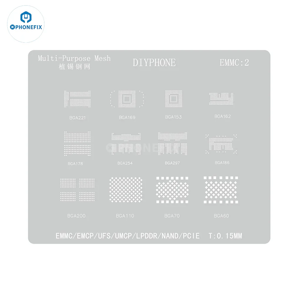 Amaoe BGA Reballing Stencil For EMMC/EMCP/UFS IC Chip Soldering - Image 7