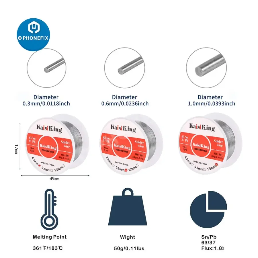 Tin Lead Rosin Core Solder Wire 0.3/0.6/1.0mm Electrical Soldering Wick - Image 5