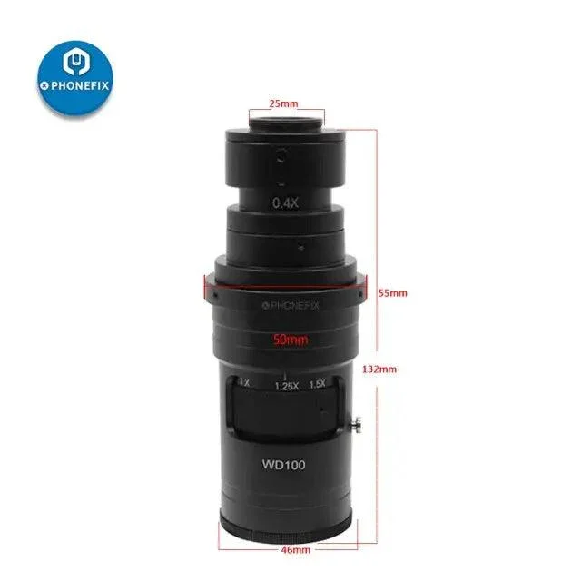 0.7X-4.5X Zoom C-mount Lens Adapter For Industry Microscope Camera - Image 10