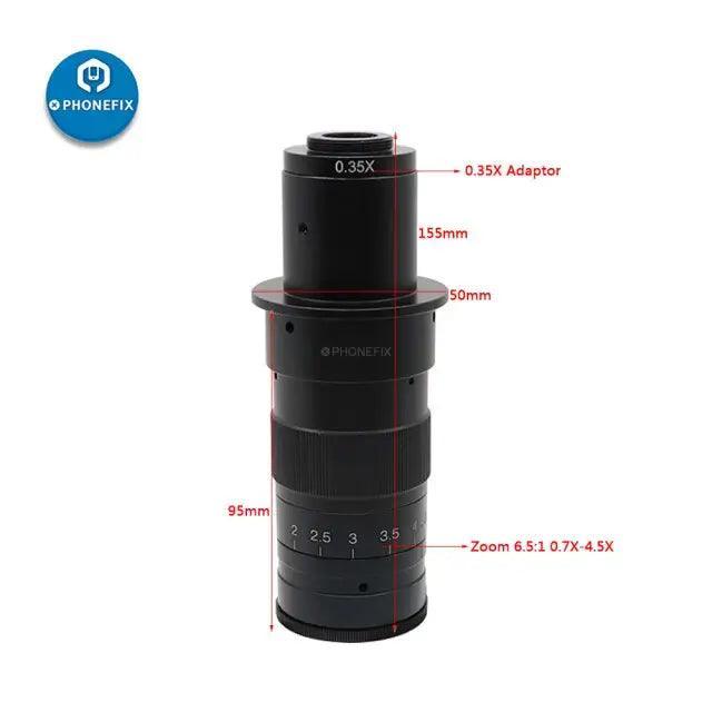 0.7X-4.5X Zoom C-mount Lens Adapter For Industry Microscope Camera - Image 11