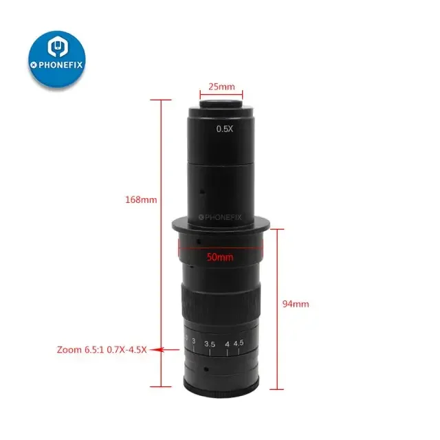 0.7X-4.5X Zoom C-mount Lens Adapter For Industry Microscope Camera - Image 5