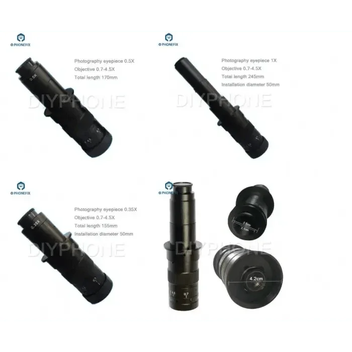 Microscope Camera C-Mount Lens Adapter 1.0X 0.5X 0.35X Zoom - Image 4