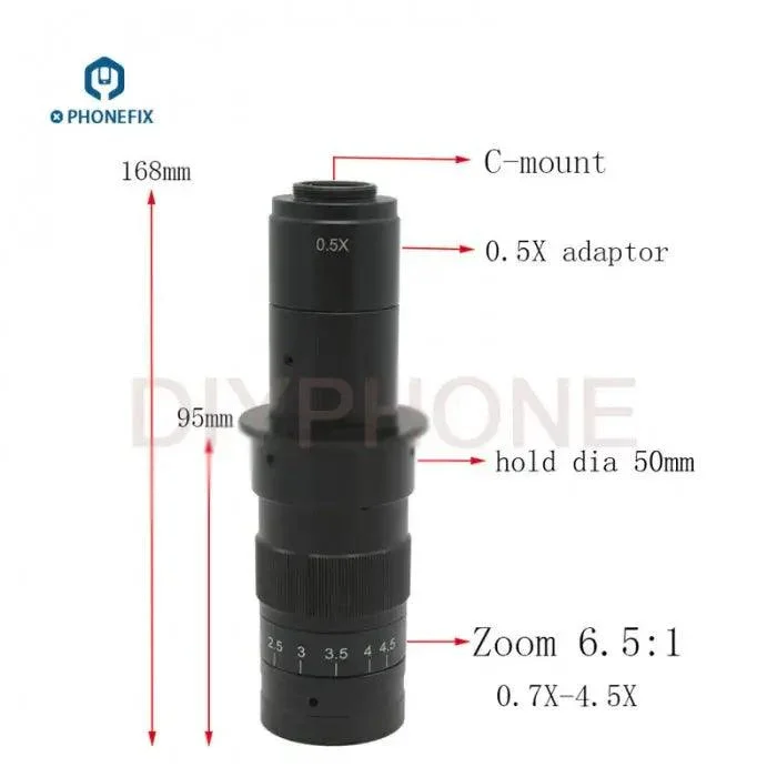 Microscope Camera C-Mount Lens Adapter 1.0X 0.5X 0.35X Zoom - Image 6