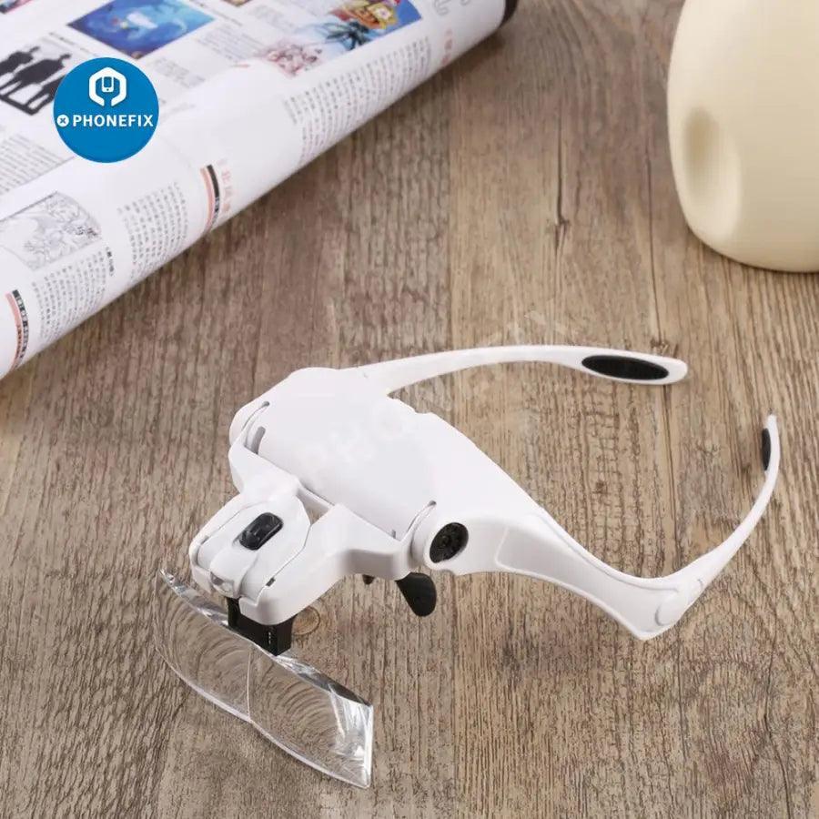 1.0X-3.5X Adjustable Lens Loupe Headband LED Magnifying Glasses - Image 10
