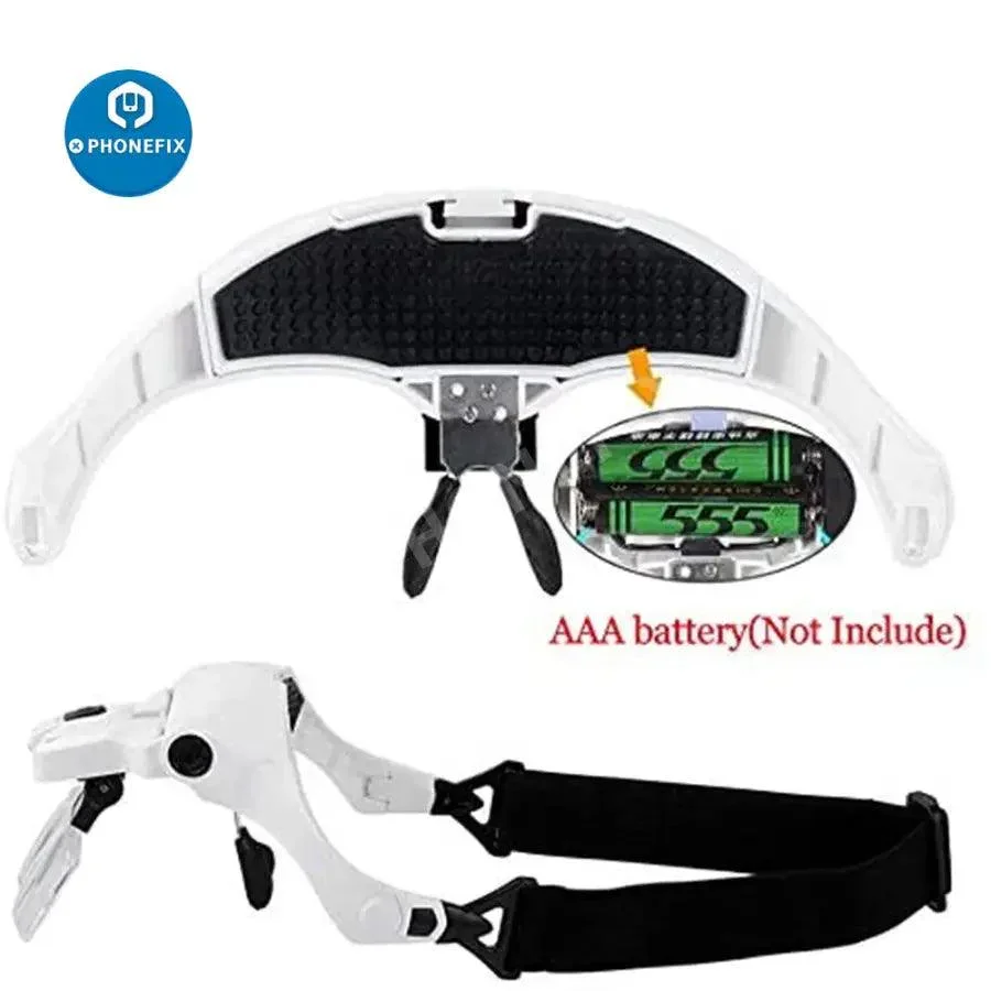 1.0X-3.5X Adjustable Lens Loupe Headband LED Magnifying Glasses - Image 13