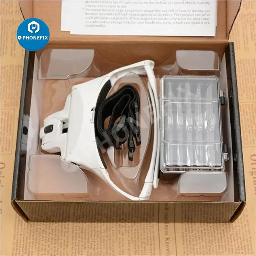 1.0X-3.5X Adjustable Lens Loupe Headband LED Magnifying Glasses - Image 8