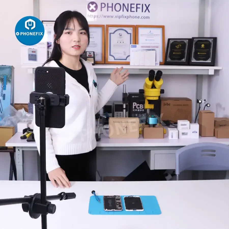 Webcam Tripod Phone Holder with 64cm Boom Arm for Industrial Camera - Image 10