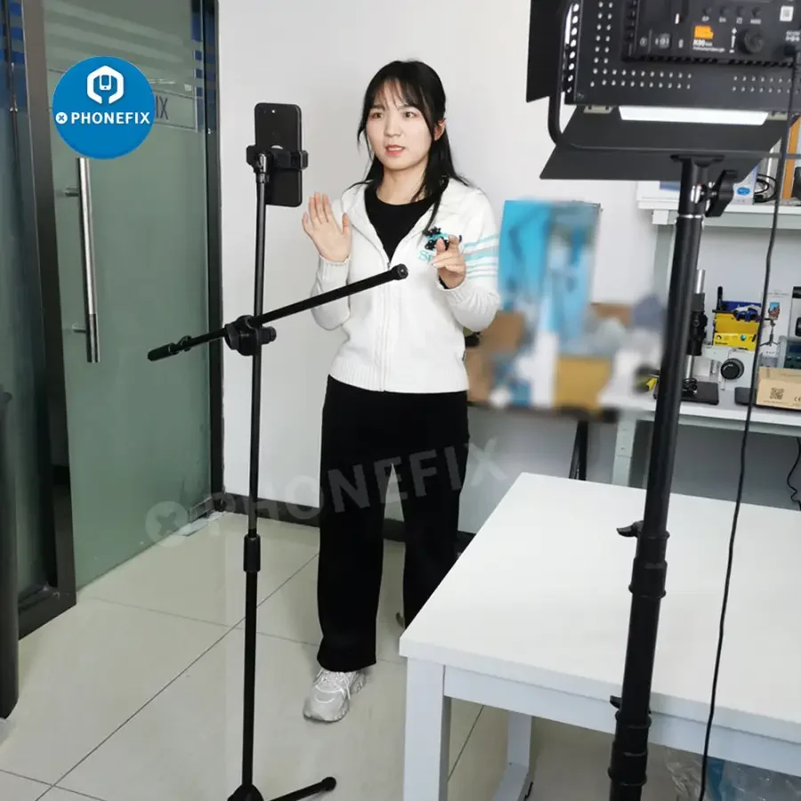 Webcam Tripod Phone Holder with 64cm Boom Arm for Industrial Camera - Image 2