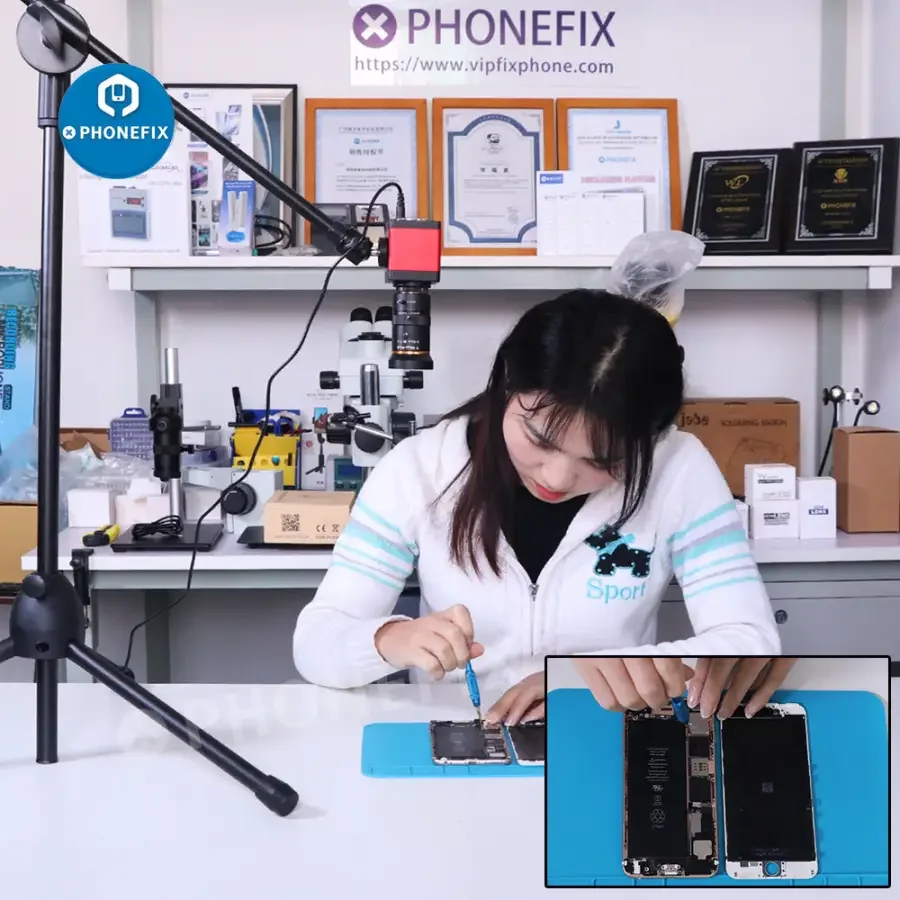 Webcam Tripod Phone Holder with 64cm Boom Arm for Industrial Camera - Image 9