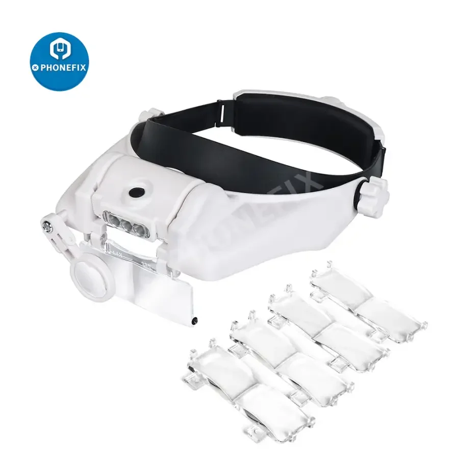 Glasses Loupe LED Headband Magnifying Glass 1.5-8X Repair Assist Tool - Image 9