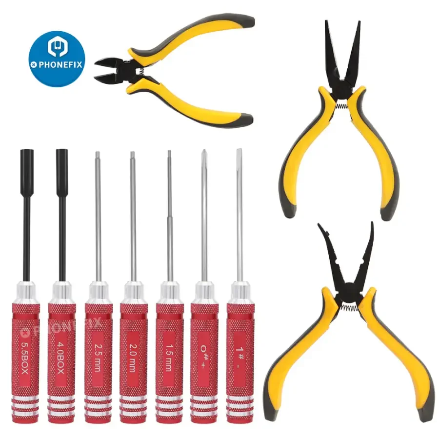 10 In 1 Screwdriver Pliers Hex Repair RC Toolkit Set for RC Car Helicopter - Image 13