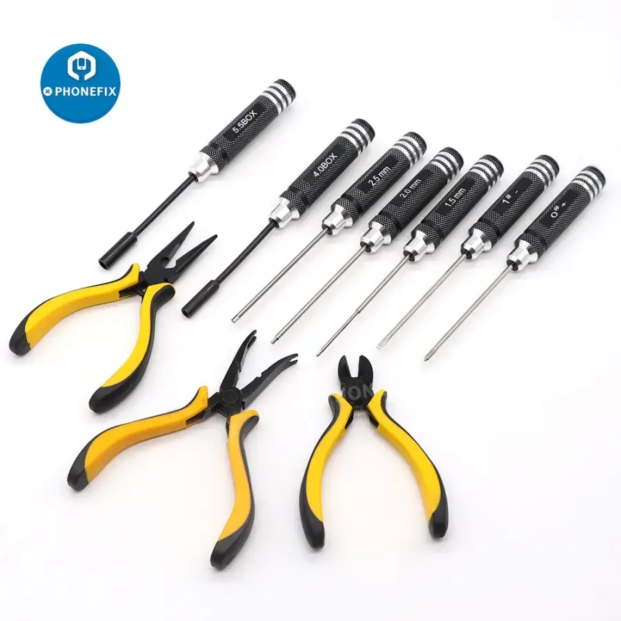 10 In 1 Screwdriver Pliers Hex Repair RC Toolkit Set for RC Car Helicopter - Image 8