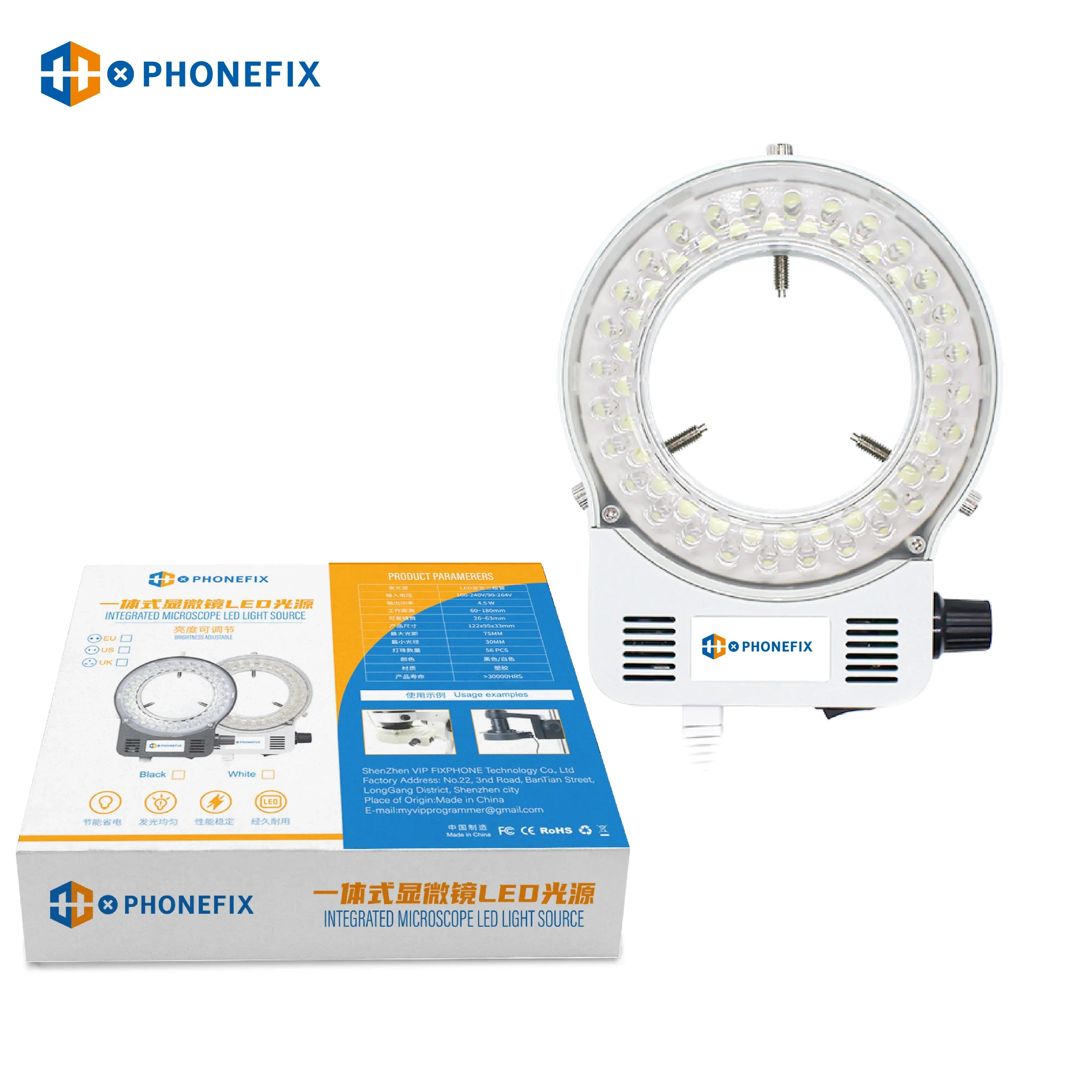 110V 220V Adjustable LED Ring Light Lamp for Microscope Camera - Image 7