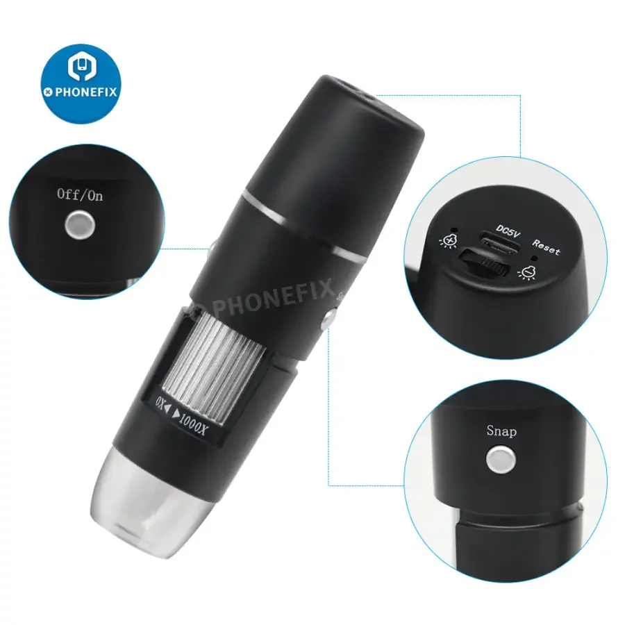 Digital Microscope Camera 1000X 8 LED Magnifier WiFi Endoscope - Image 8