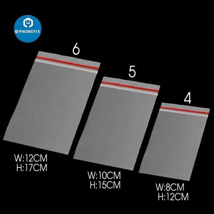 Thick Transparent Zipper Plastic Bags for Small Jewelry Parts 100pcs - Image 3