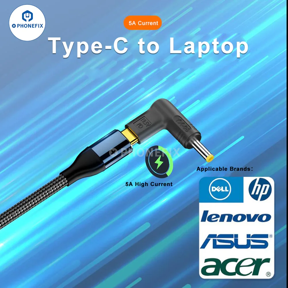 100W USB Type-C Female to DC Male Converte PD Laptop Fast Charging - Image 24