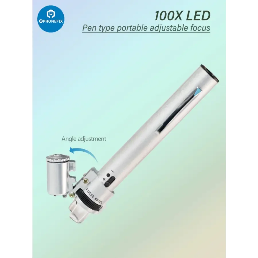 100X Handheld Pocket LED Pen Style Microscope Loupe Magnifier - Image 5