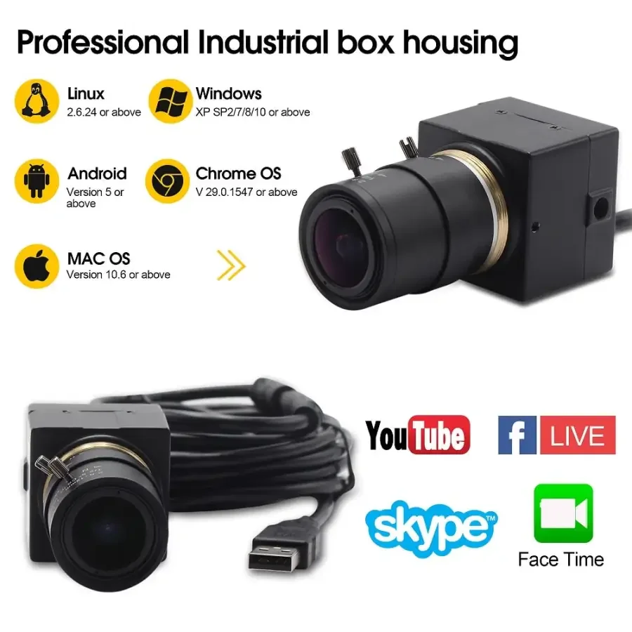 1080P Varifocal USB Camera Industrial USB Webcam Camera - Image 8