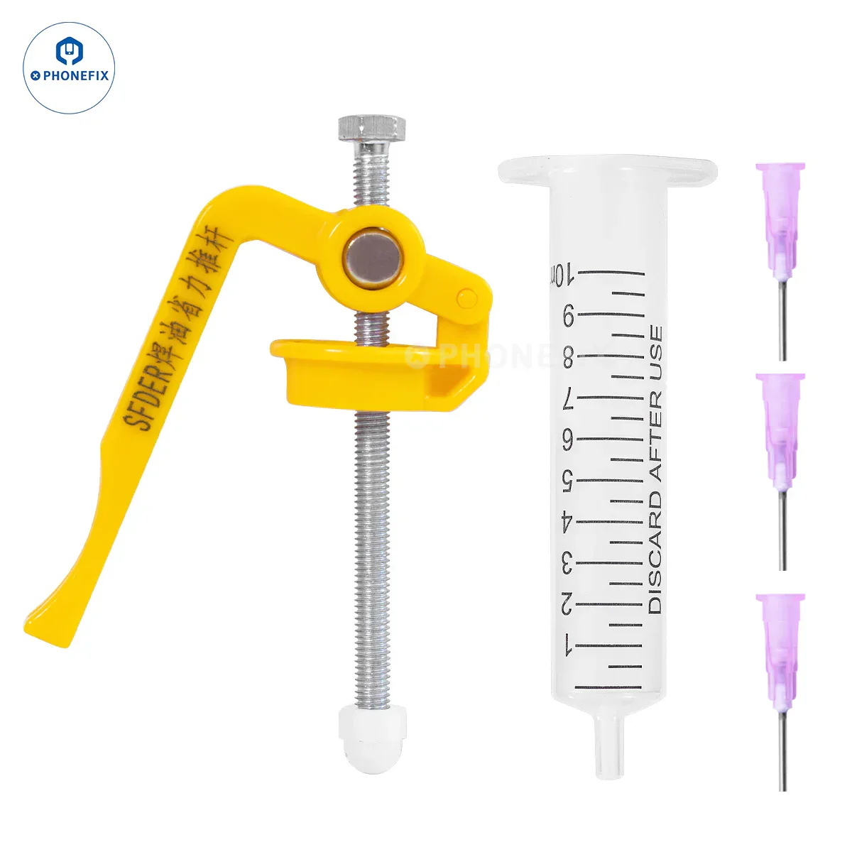 10CC Syringe Solder Paste Plunger Squeeze Tube Dispenser Needle - Image 7