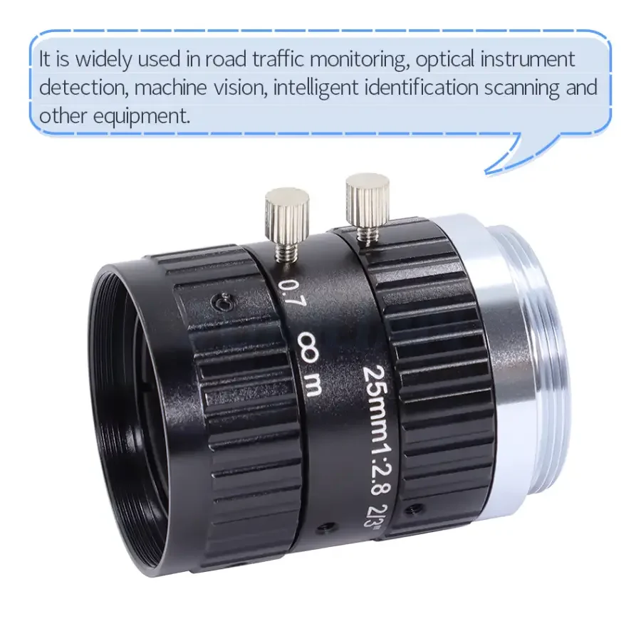 10MP 8mm-50mm Manual C-mount F2.8-16 2/3" FA Prime Lens - Image 7