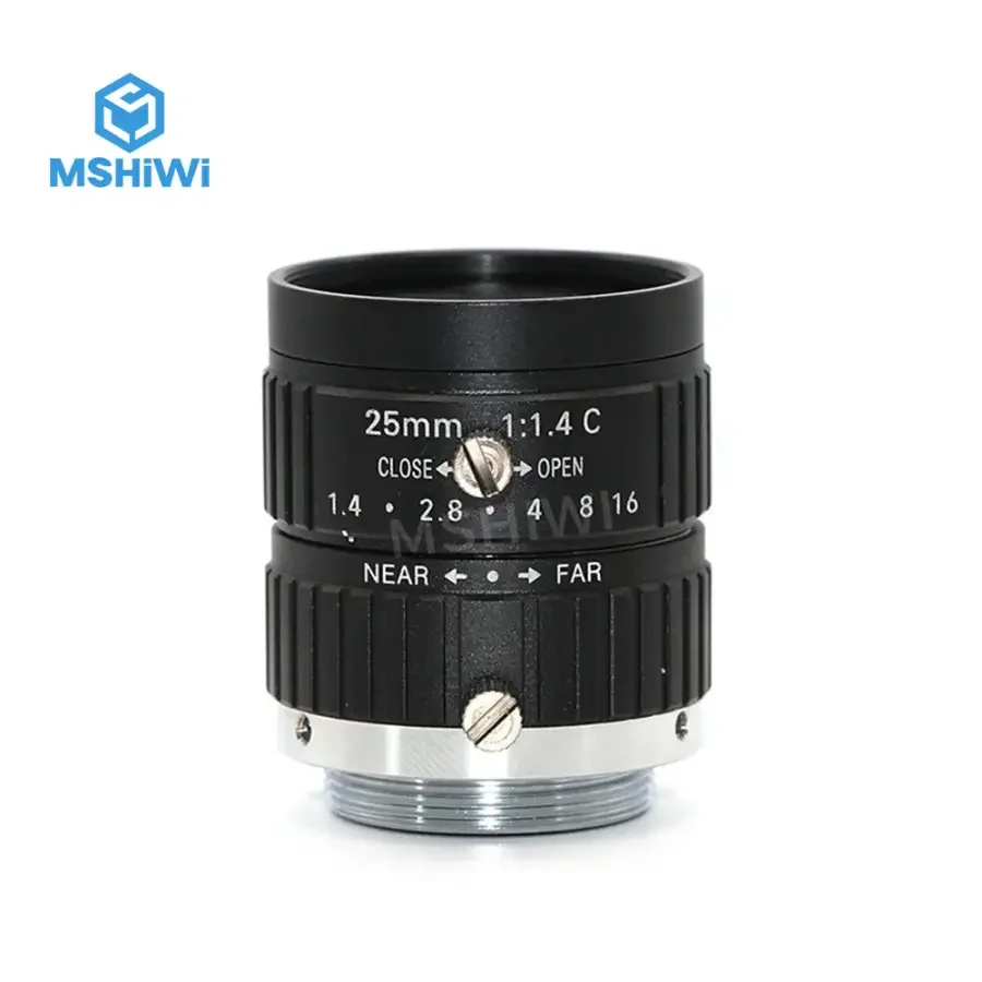 10MP F1.4 Manual IRIS 2/3" Format 25mm Prime Machine Vision Lens