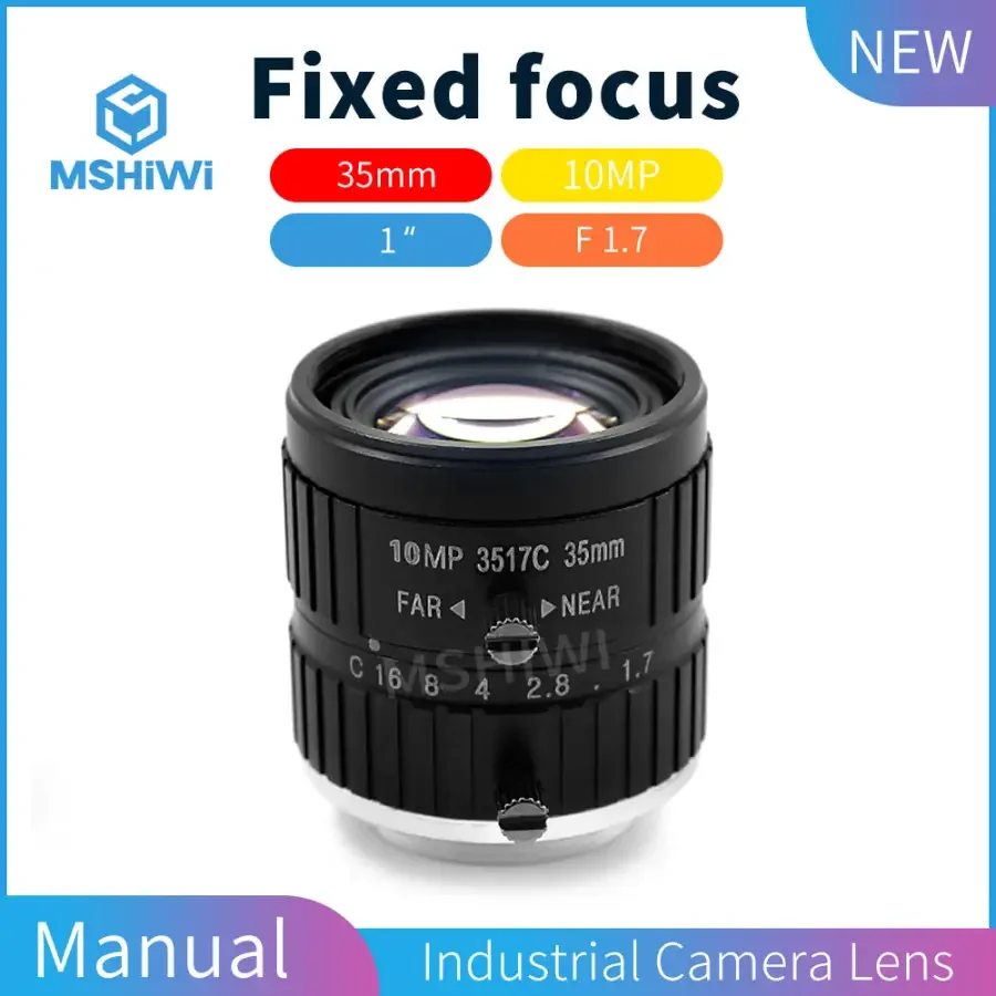 10MP F1.7 Manual Iris 1" 35mm Prime Lenses For Industry Inspection - Image 2
