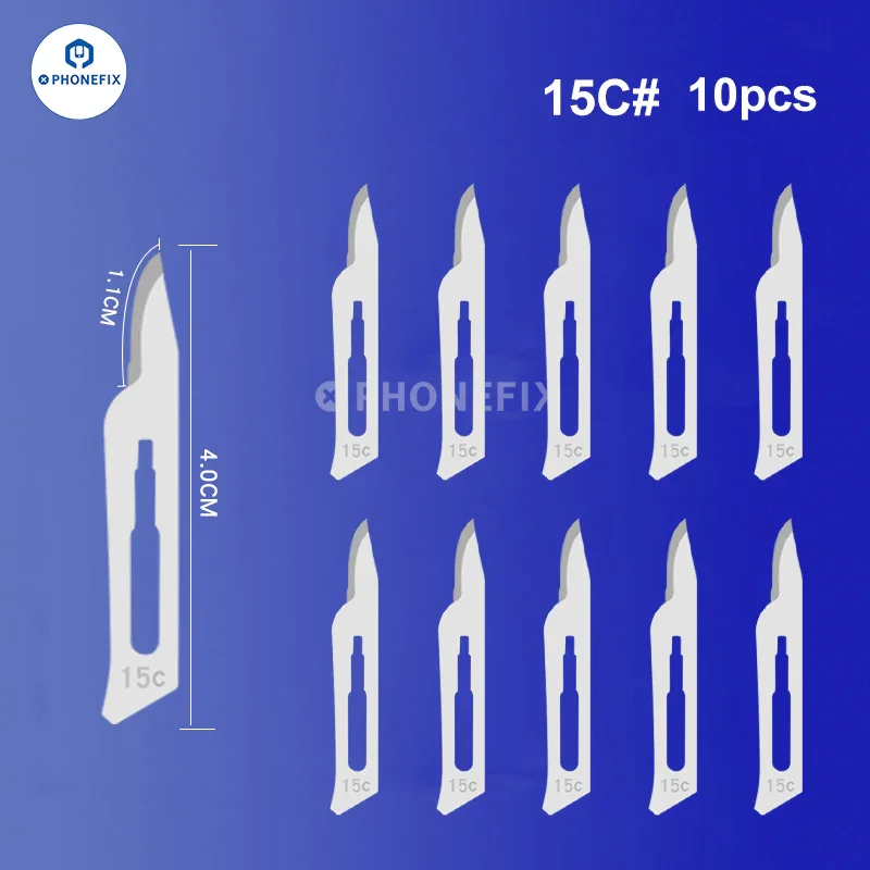 10pcs/Set Carbon Steel Sterile Scalpel Knife Blades - Image 10