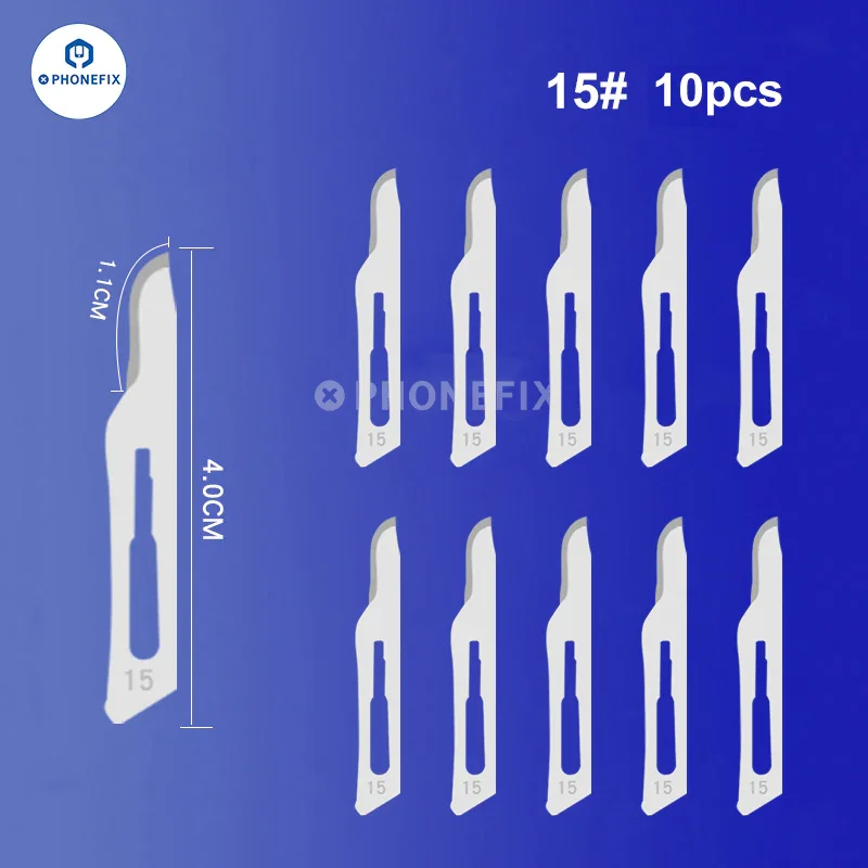 10pcs/Set Carbon Steel Sterile Scalpel Knife Blades - Image 11