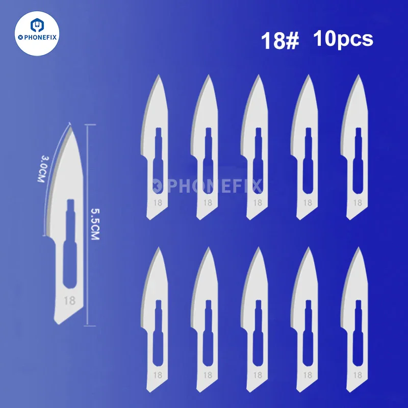 10pcs/Set Carbon Steel Sterile Scalpel Knife Blades - Image 12