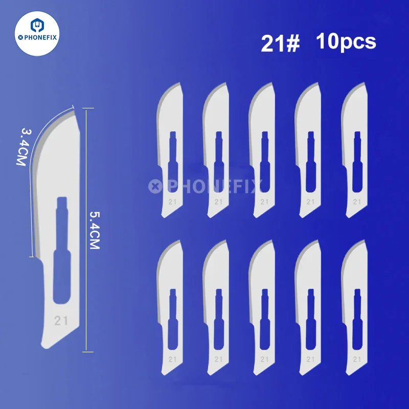 10pcs/Set Carbon Steel Sterile Scalpel Knife Blades - Image 14