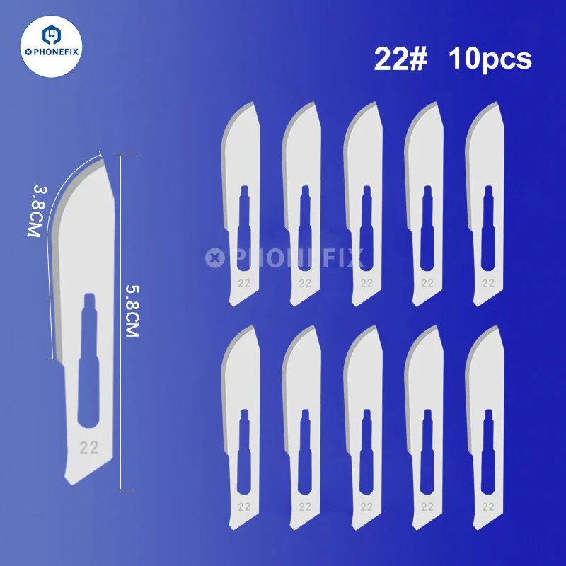 10pcs/Set Carbon Steel Sterile Scalpel Knife Blades - Image 15