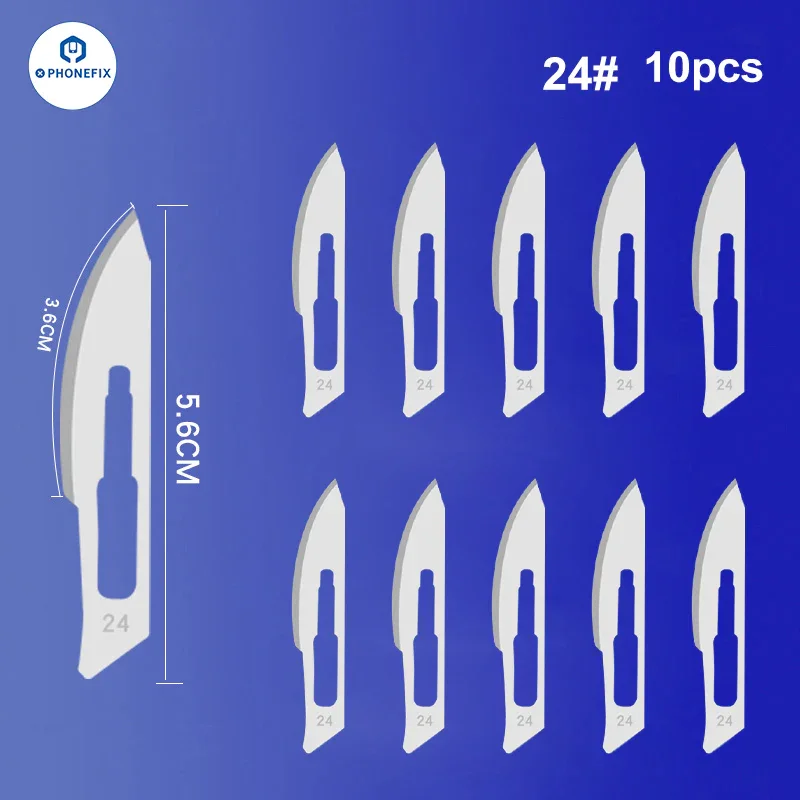 10pcs/Set Carbon Steel Sterile Scalpel Knife Blades - Image 17