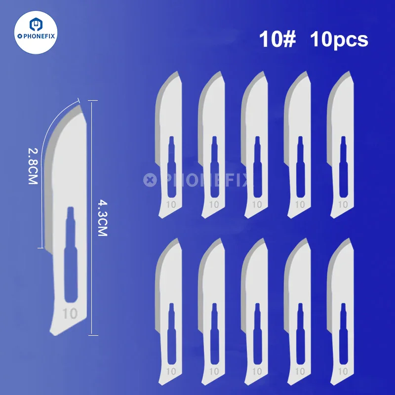 10pcs/Set Carbon Steel Sterile Scalpel Knife Blades - Image 6