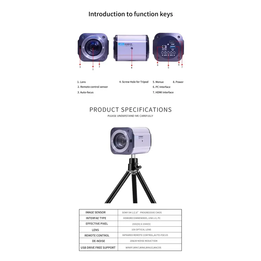 10X Auto Focus 1080P Camera Module Live Broadcast - Image 24