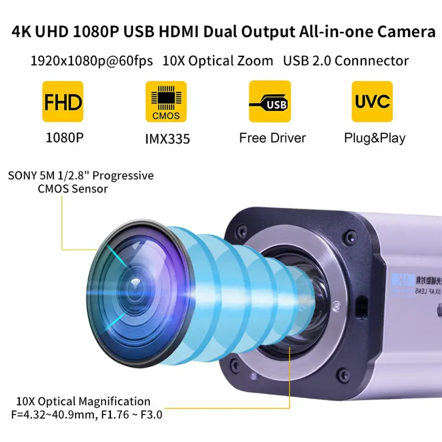 10X Auto Focus 1080P Camera Module Live Broadcast - Image 8