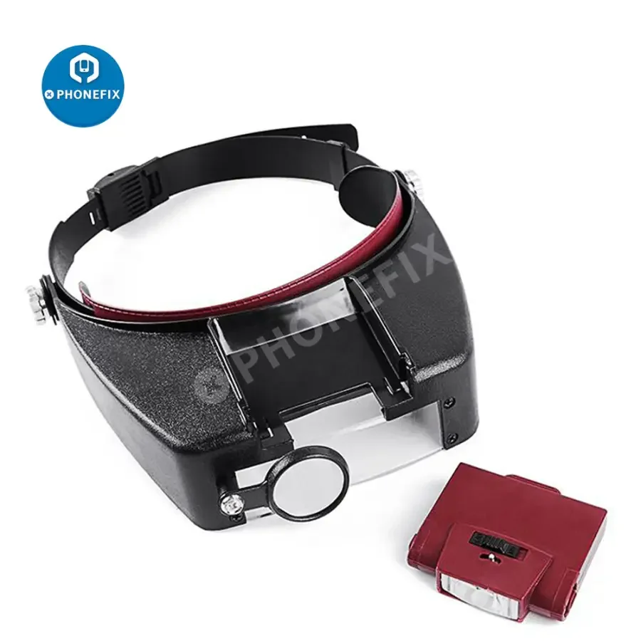 10X LED Light Loupe Helmet Style Magnifier Glass For Phone Repair - Image 14