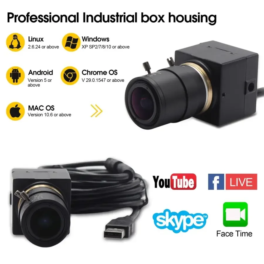 120fps Industrial Usb Camera Full Hd USB Webcam with Varifocal Lens - Image 7