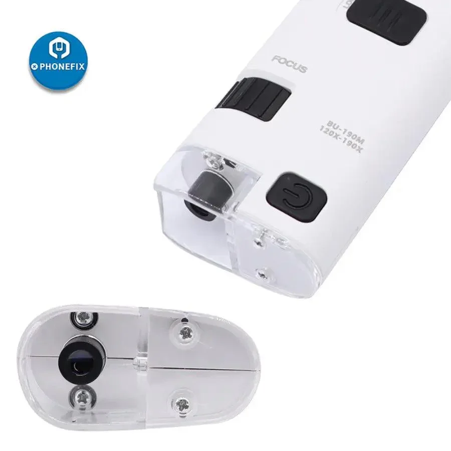 120X Pocket Phone Microscope Clip Magnifying Glass LED UV Light - Image 3