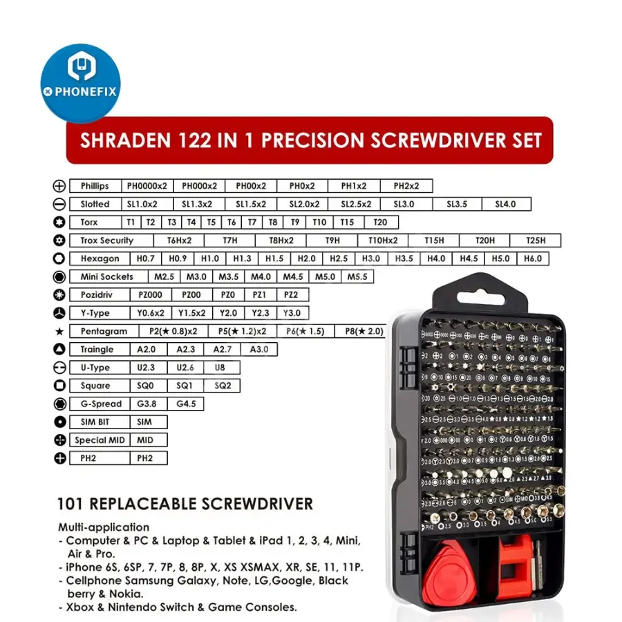 122-in-1 Precision Magnetic Screwdriver Set | Ultimate Phone Repair Tools - Image 3