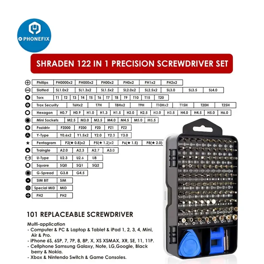 122-in-1 Precision Magnetic Screwdriver Set | Ultimate Phone Repair Tools - Image 9