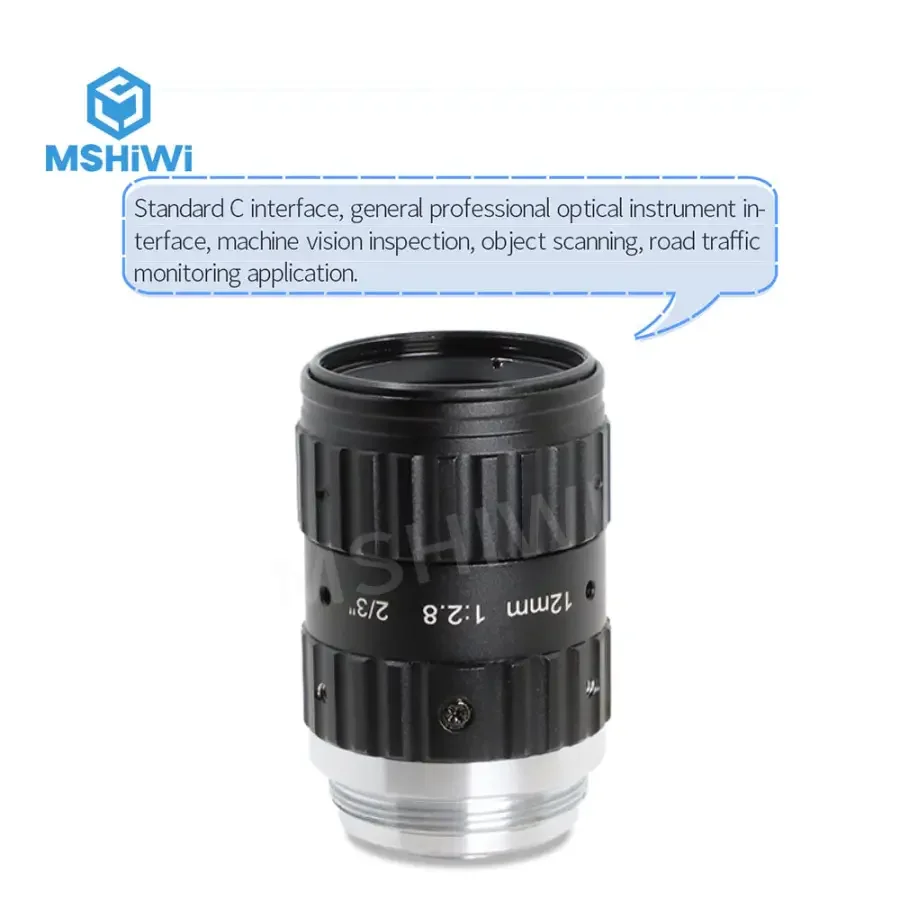 12MP C-mount 12mm-50mm Prime Lens 2/3" F2.8 ITS Camera FA Lens - Image 7