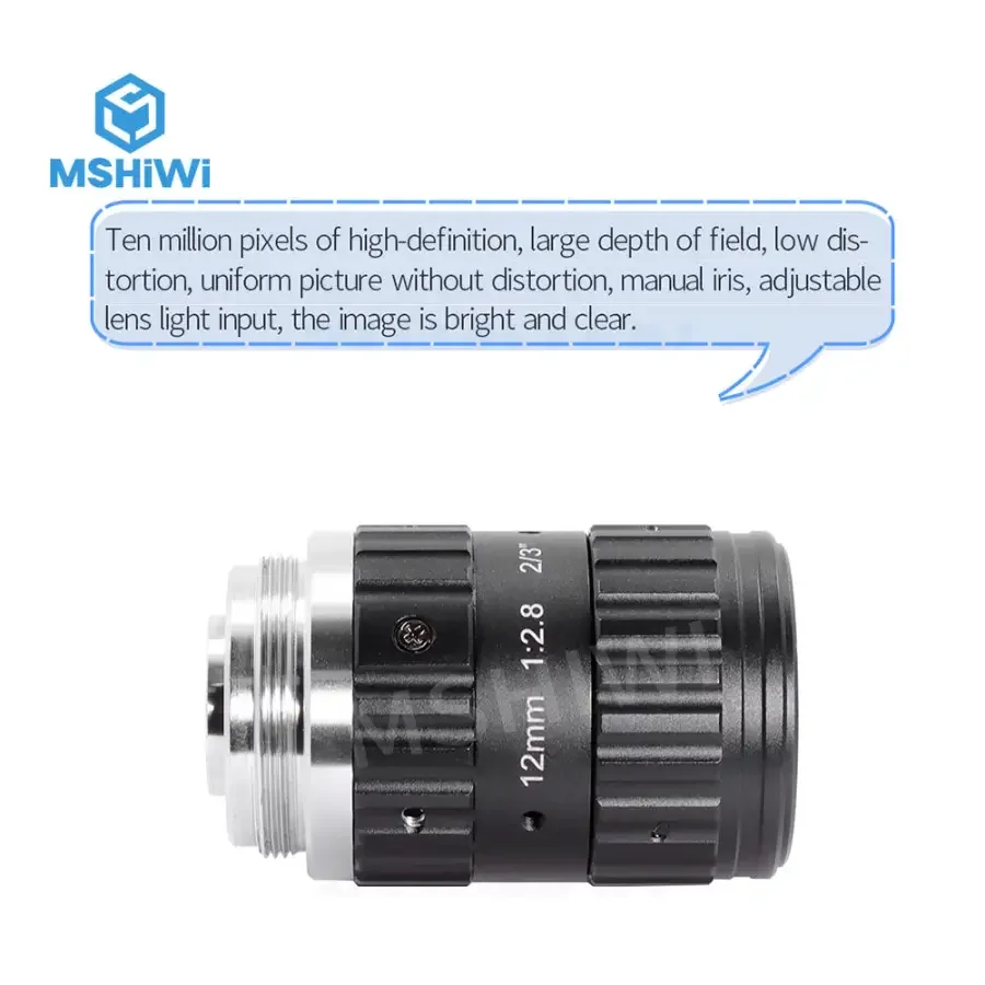 12MP C-mount 12mm-50mm Prime Lens 2/3" F2.8 ITS Camera FA Lens - Image 9