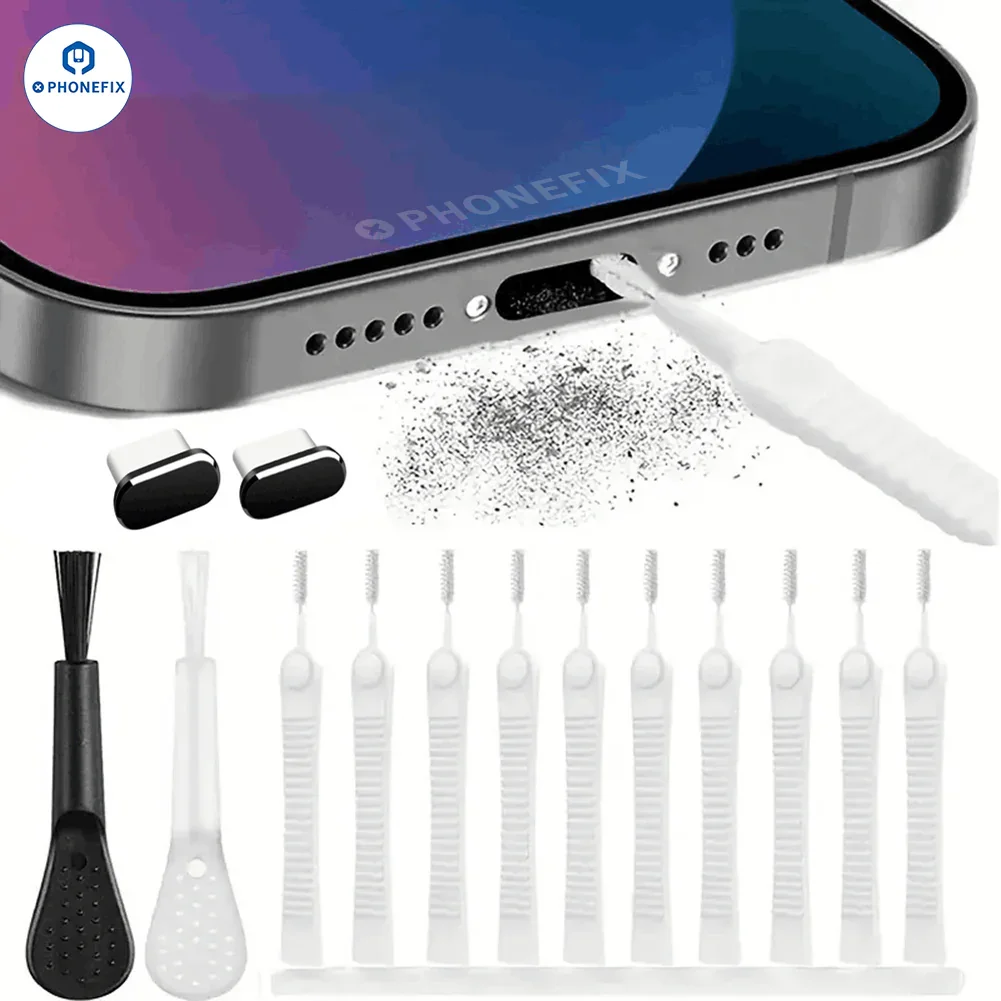 13 in 1 Phone Charging Port Dust Plug PC Keyboard Cleaning Tool Kit - Image 8