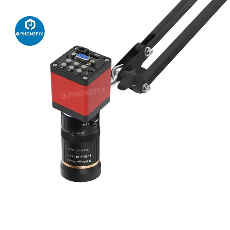 13MP 1080P HDMI VGA Video Microscope Camera 8-50mm/ 6-60mm Lens - Image 3