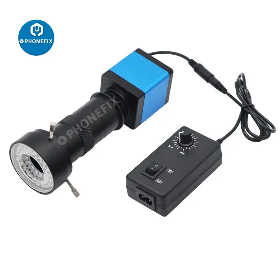 13MP HDMI VGA Camera 130X Lens 40LED Light For PCB Soldering - Image 5