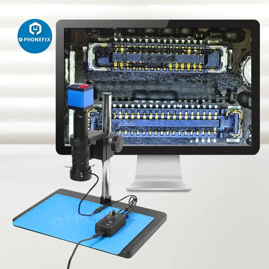 13MP HDMI VGA Digital Video Camera Microscope Set For PCB Repair - Image 7