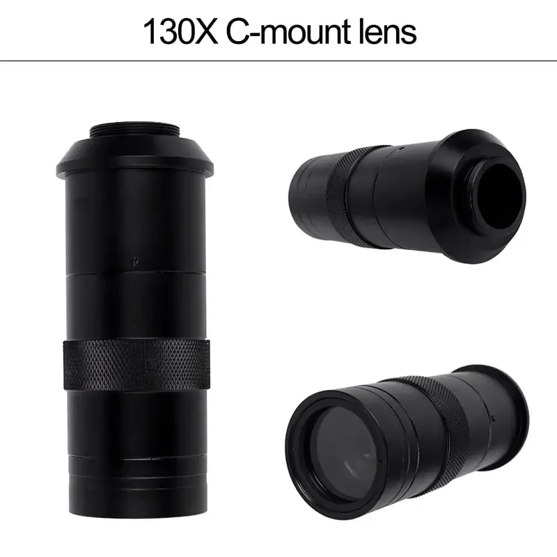 13MP HDMI VGA Industrial Microscope Camera C Mount Lens Ring Light Lamp - Image 15