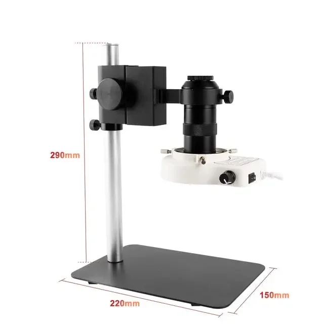 13MP HDMI VGA Industrial Microscope Camera C Mount Lens Ring Light Lamp - Image 2